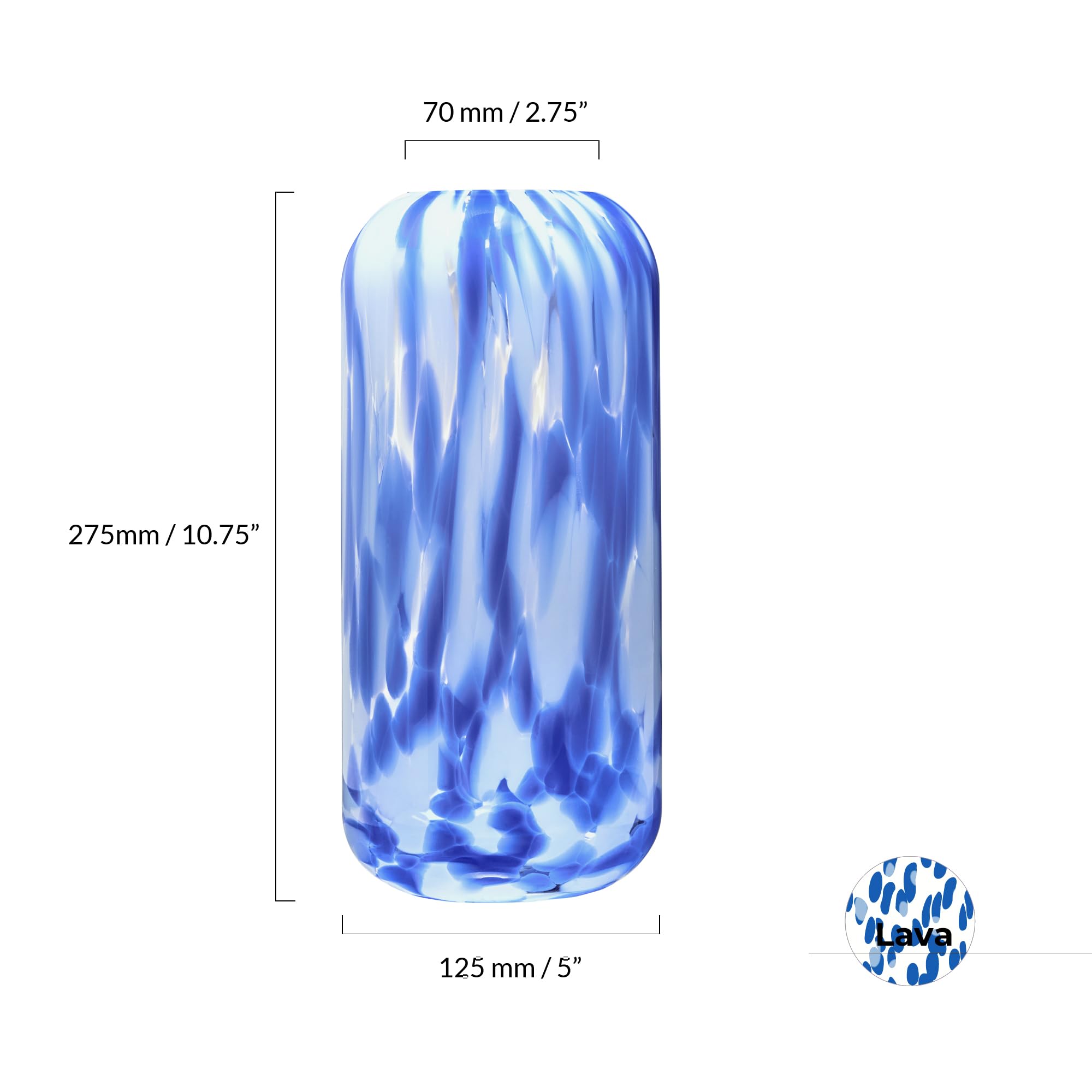 Lava - Large Vase - Blue - Image 3