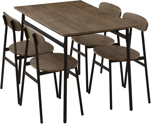 Amazon ぼん家具 ダイニングセット ダイニングテーブル 5点セット 4人用 チェア4脚 110 70cm おしゃれ ウォールナット ダイニングセット オンライン通販 Amazon ぼん家具 ダイニングセット ダイニングテーブル 5点セット 4人用 チェア4脚 110 70cm おしゃれ ウォールナット ダイニングセット オンライン通販