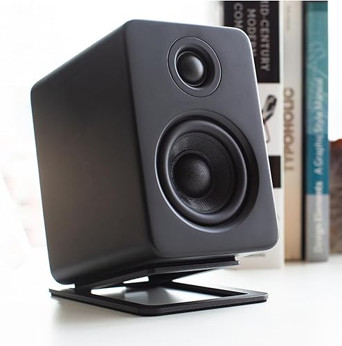 Miniatura 7 de Kanto S2W - Soportes de altavoz de escritorio inclinados para altavoces pequeños y monitores de estudio compactos de 2 a 3 pulgadas  Soporta 6