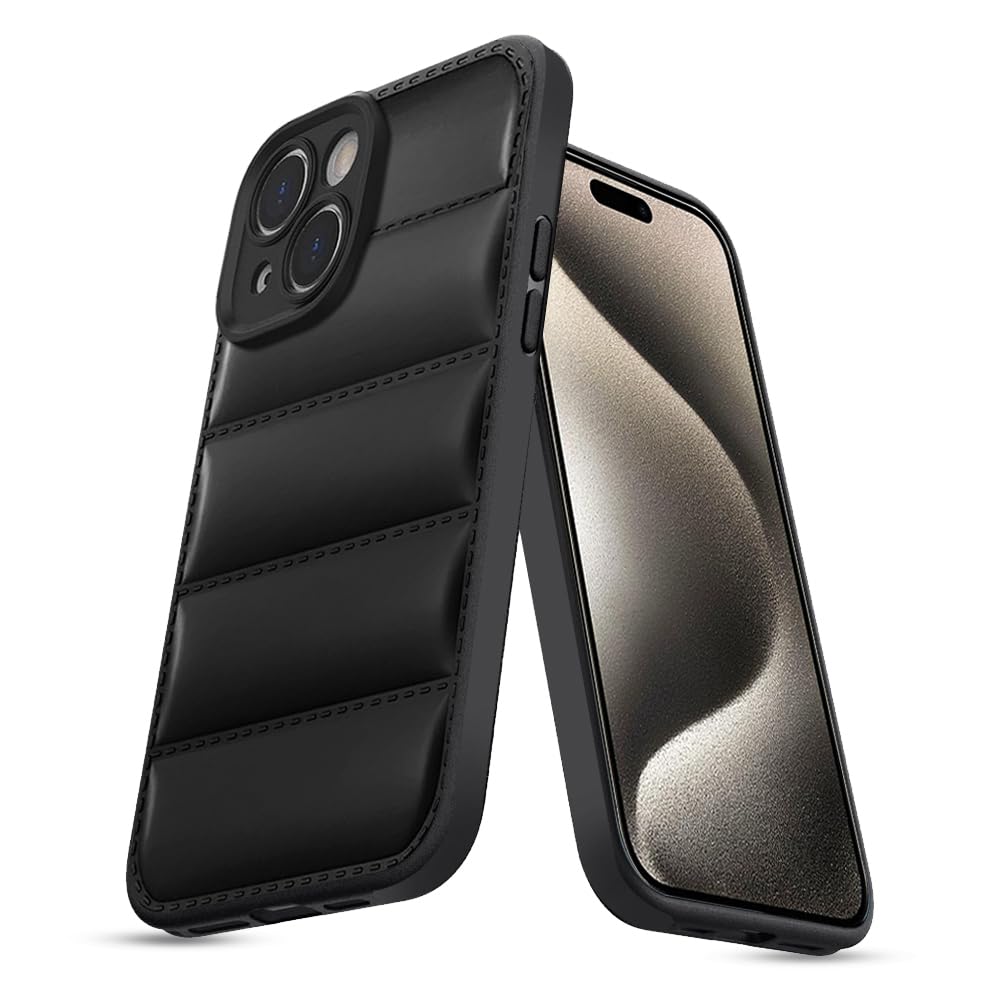 KARWAN® Puffer Edition Silicone Case Cover for iPhone 15 Plus | Scratch Resistance Mobile Cover, Camera Protection Case Compatible with Black (B0CVB8RR7C) Amazon Price History, Amazon Price Tracker