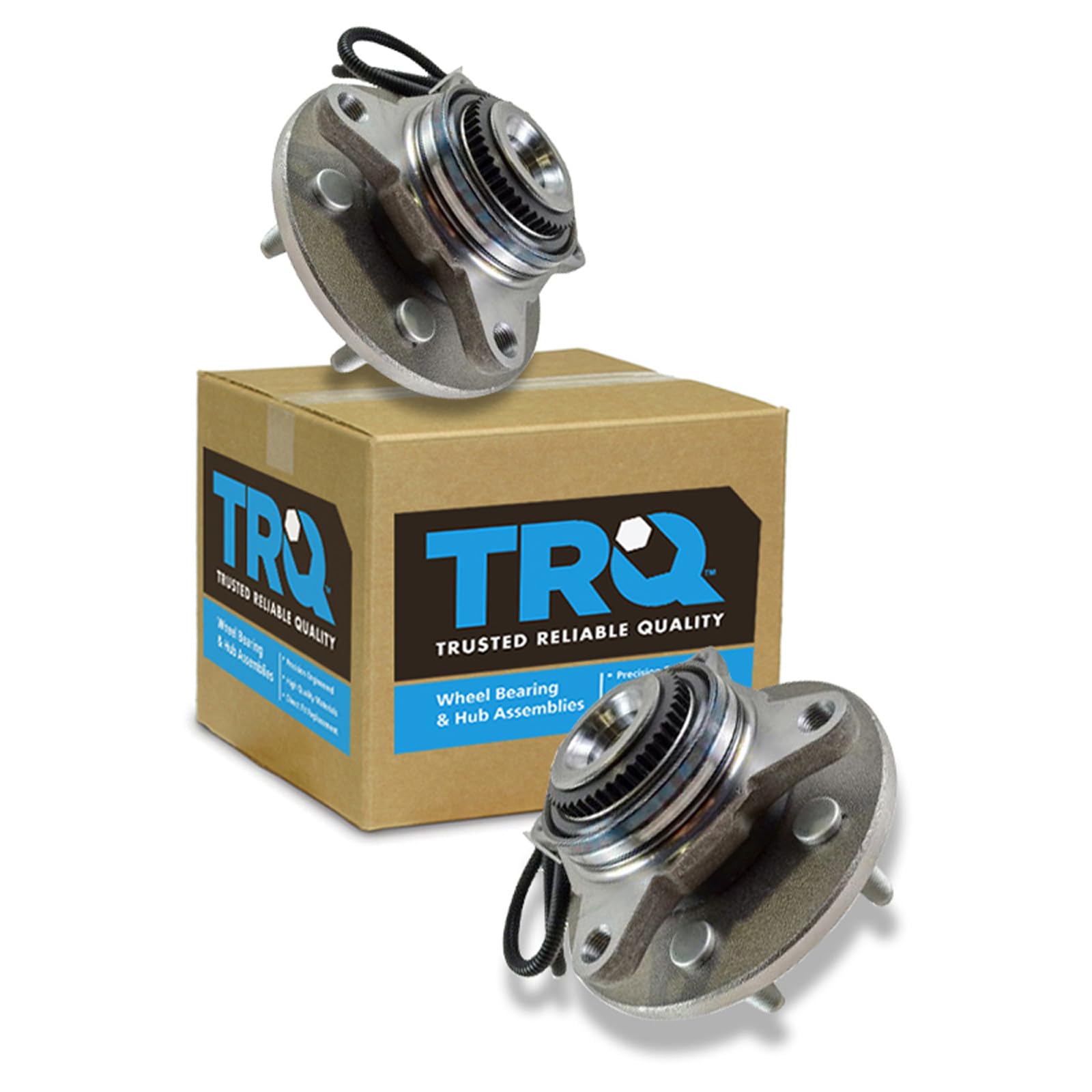 TRQ Front Wheel Bearing &amp; Hub Assembly Set