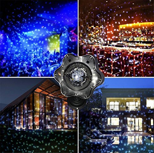 Projektor Licht Weiß Schneefall Projektion Lampe Romantisch Weihnachten Dekorativ Beleuchtung Fernbedienung Wasserdicht LED Beamer zum