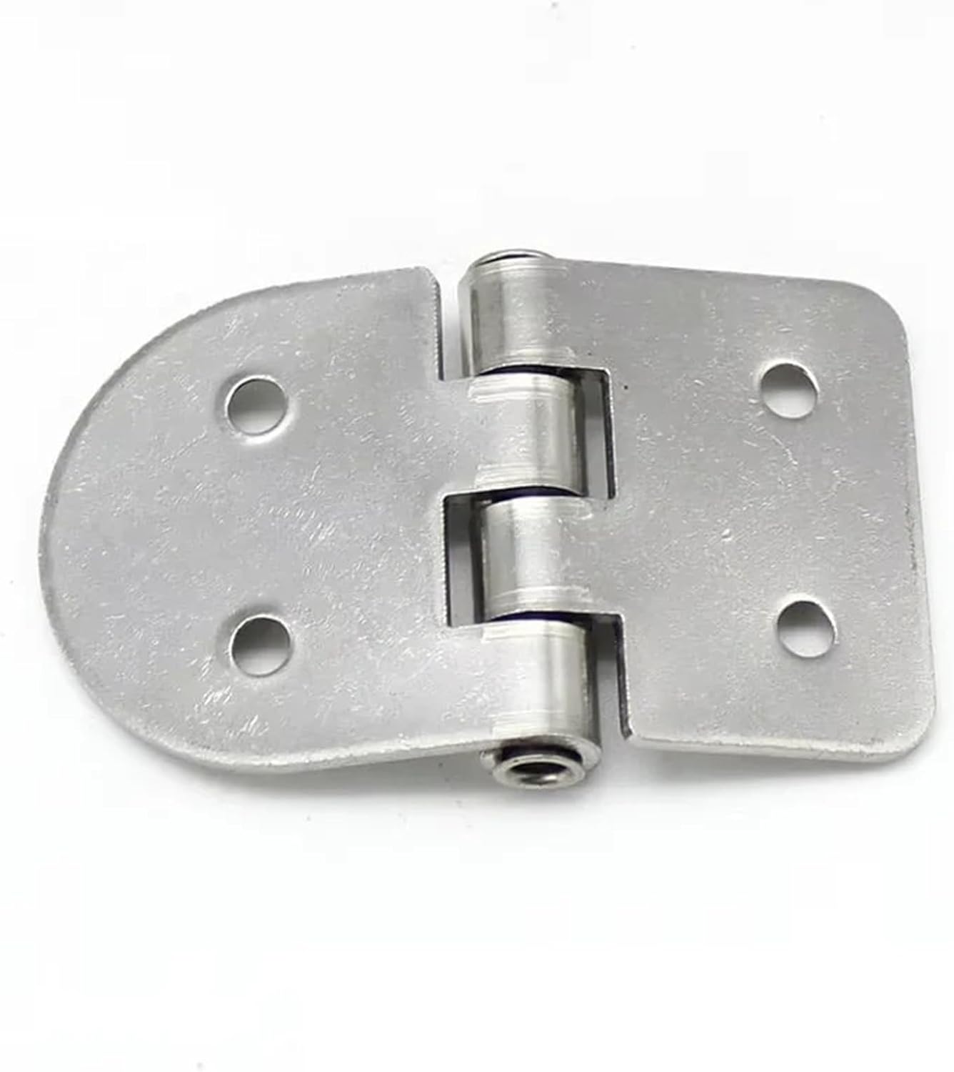 Circular Hinge with Hole Large Elbow Half 304 Stainless Steel Cabinet Door Connector 1Pcs(304SS Brushed)