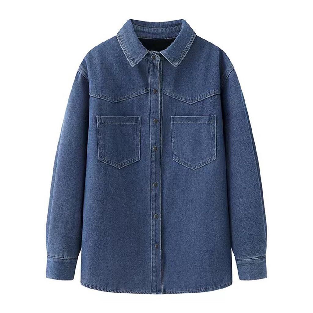 Chemise en jean peluche pour femme idéale pour le layering de vos sorties hivernales