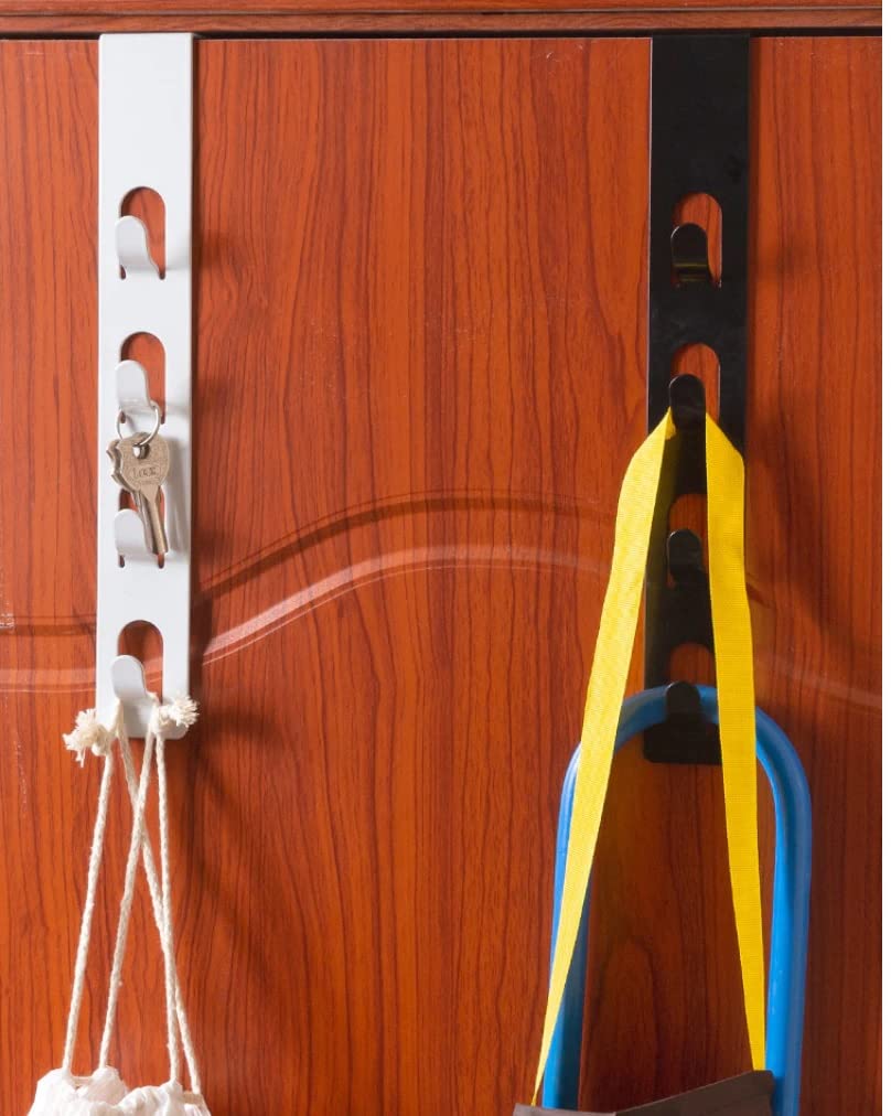 SANTINA 2 Pc Over The Door Hook Organizer Wall 4 Hook Hanger for Hanging Clothes,Jeans,Umbrellas,Jackets,Scarfs,Bags,Keys,Towel etc - Black/White (B0BJ2Z9KMJ) Amazon Price History, Amazon Price Tracker