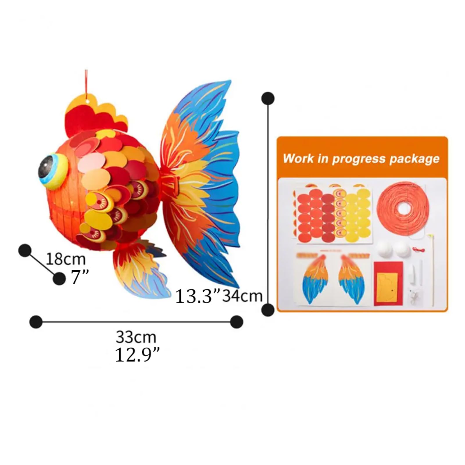 Amazon.co.jp : 吊り提灯 金魚提灯 DIY キット 中国提灯 手作り