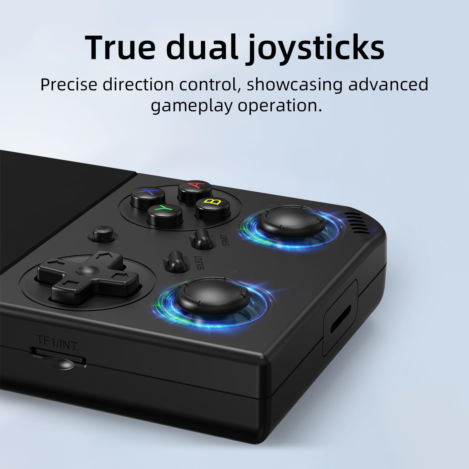 RG35XX Pro Retro-Handheld-Spielekonsole, RG 35XXPro unterstützt HDMI-TV-Ausgang, 5G, WLAN, Bluetooth 4.2, 8,9 cm IPS-Bildschirm, Linux-System, integrierte 64G-TF-Karte, 4353 Spiele (Schwarz-NWE)
