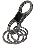 Idakekiy Key Chain Quick Release Spring with 4 Key Rings Heavy Duty Car Keychain Organizer for Men and Women