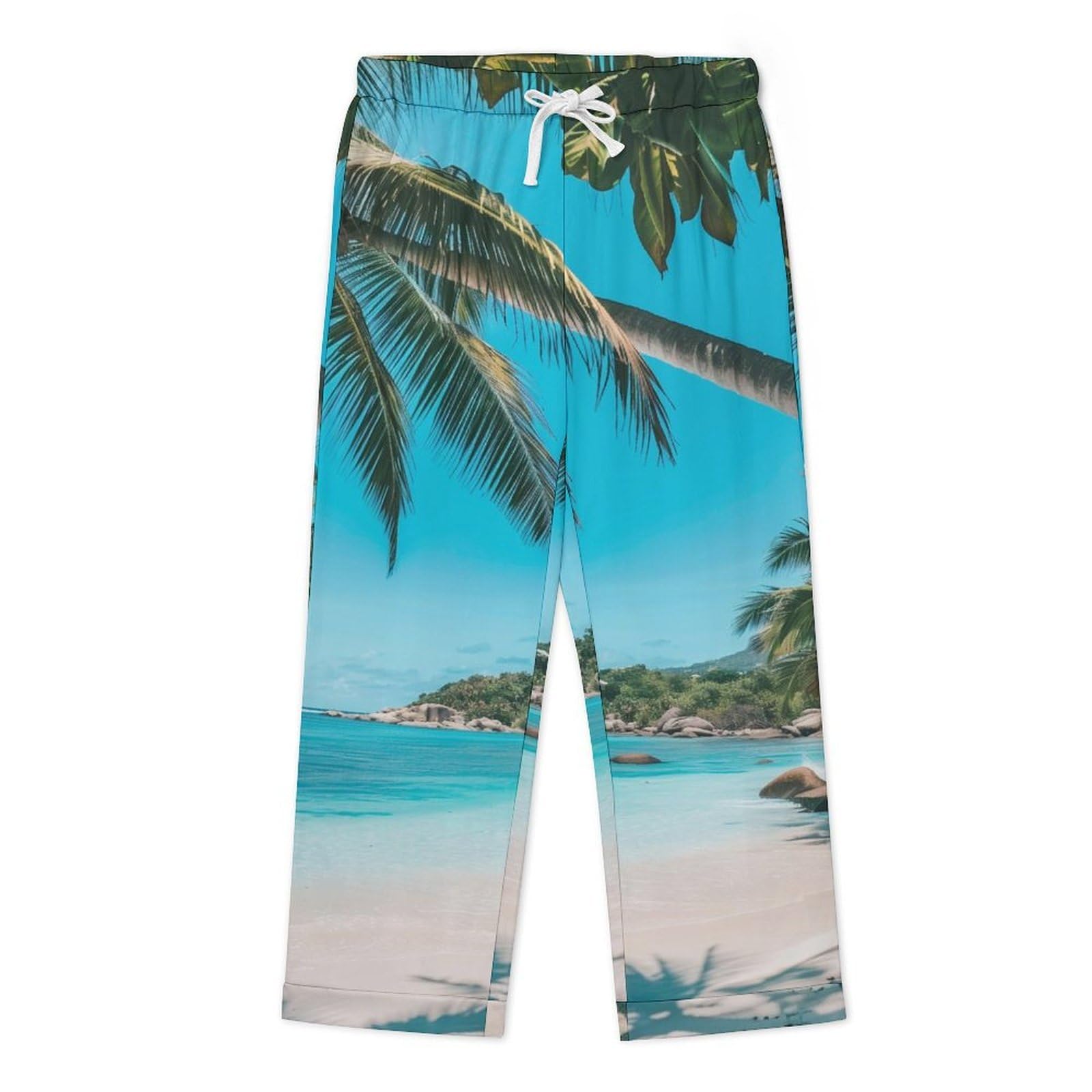 OLEETS Completo Pigiama da Uomo 2 Pezzi - Vista Montagna E Mare Top E Pantaloni in 2 Pezzi Pigiama Casual E Ampio A Maniche Lunghe Morbido Autunnale E Invernale.
