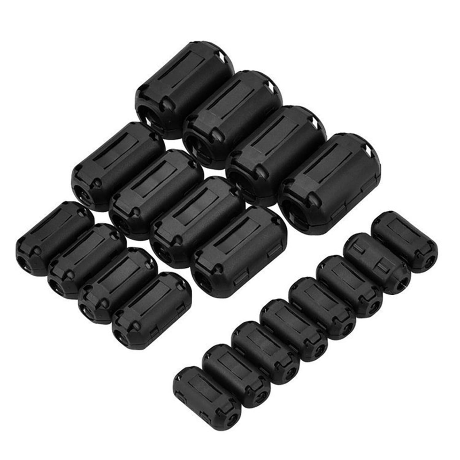 35Pcs Ferrite Beads Toroidal Cores Clip on Rings for Reducing on Data Cables Toroidal Cores Ferrite Beads Clip
