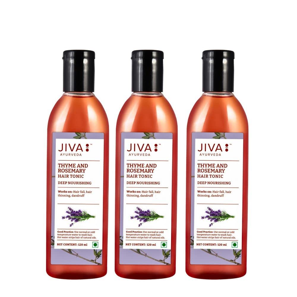 Jiva Thyme & Rosemary Tonic 120ml | 100% Pure & Natural | For Hair (Pack of 3)-picture-35