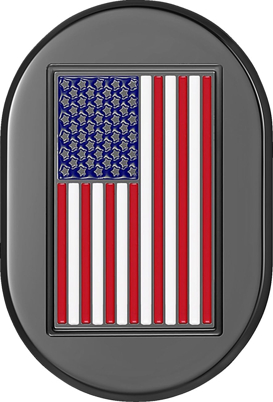 Figurati Designs FD21-fits AC™-BLK-RT Antenna Cover - Black with American Flag
