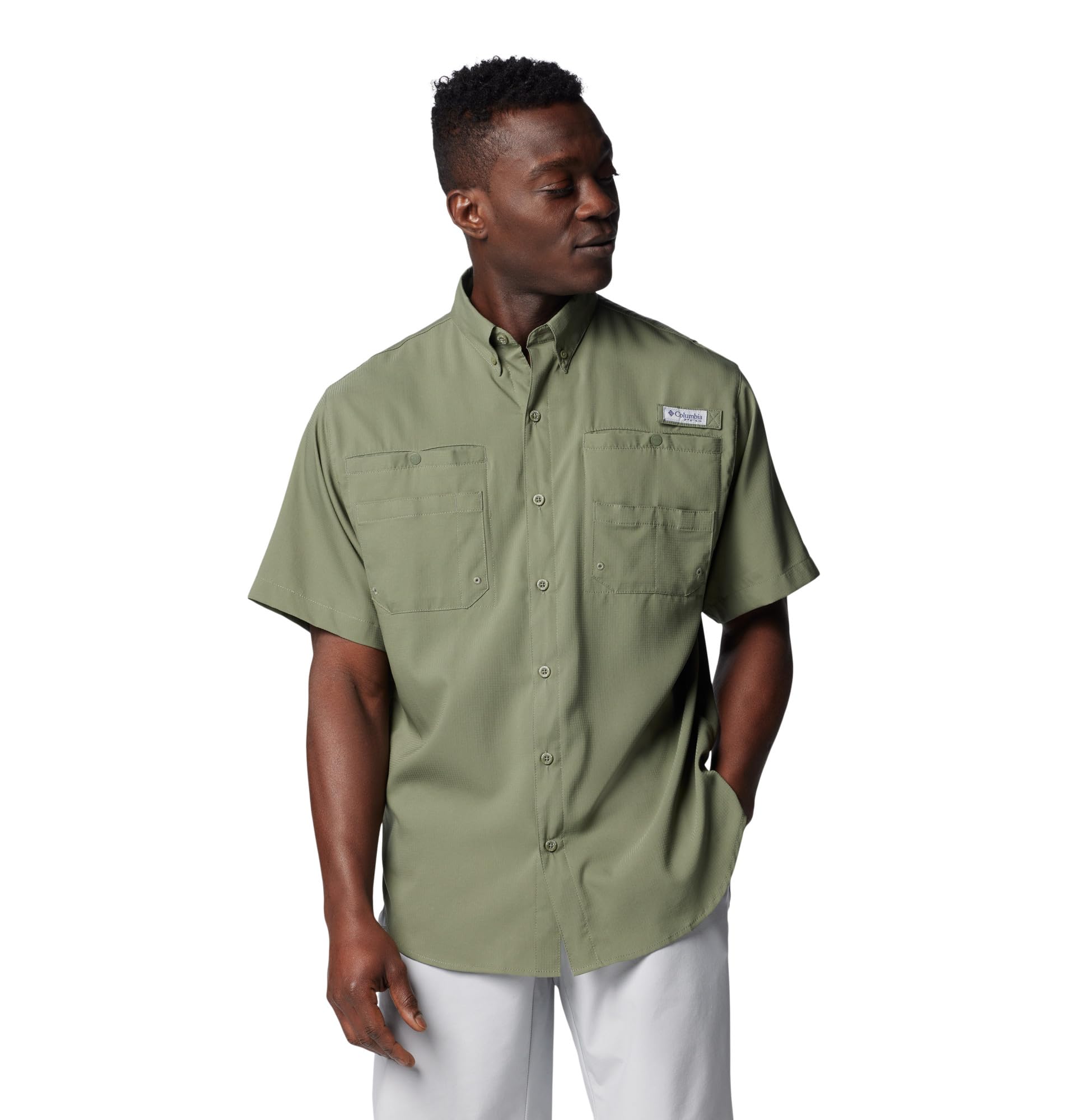 Columbia Men's Tamiami 2 Short Sleeve Shirt, Short Sleeve Shirt, Cypress, XX-Large