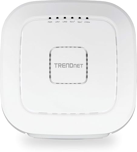 Miniatura 2 de TRENDnet AC2200 Tri-Band PoE+ Punto de acceso inalámbrico para interiores, 867 Mbps WiFi AC + 400 Mbps WiFi N bandas, Wave 2 MUMIMO, puente cliente,