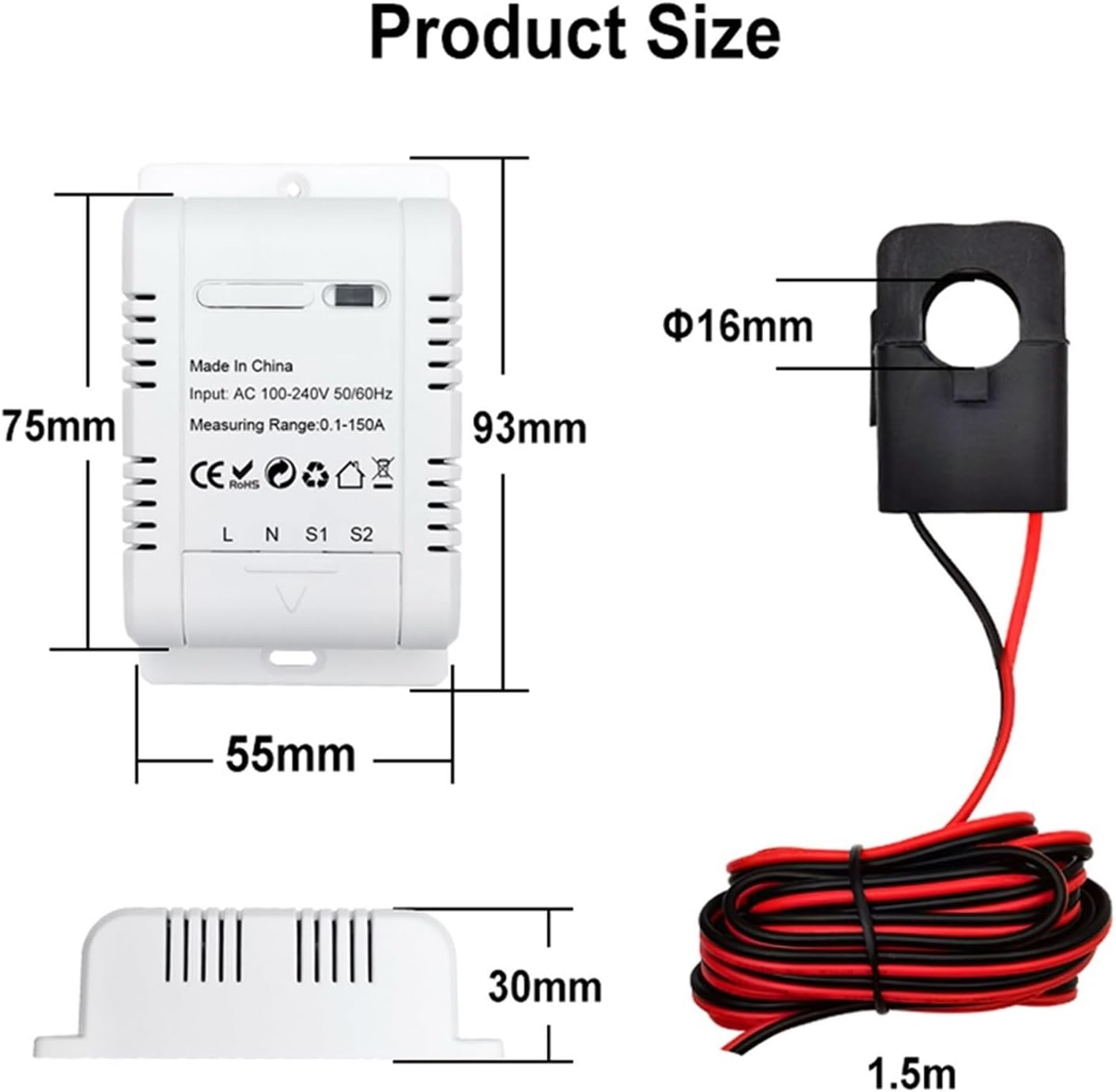 100-240V bidirectional single-phase energy meter