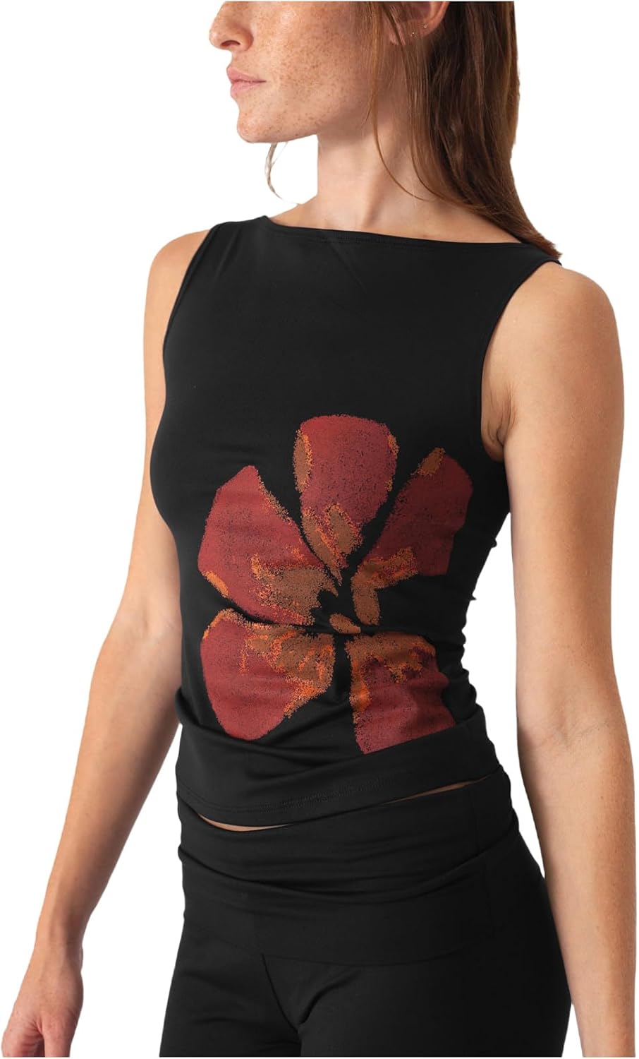 Women Y2k Floral Tank Top Sleeveless Flower Print Graphic Tee Crewneck Crop Tank Top Teen Girls Summer Streetwear