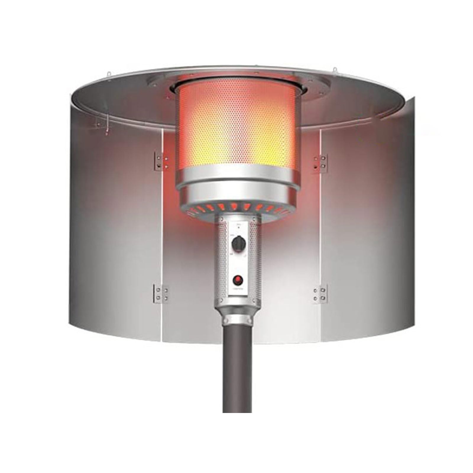 Tsophreniq Rustproof Stainless Winds Guard Outdoor Heater Accessories Aluminum Construction Easy Installation None Tool Need Outdoor Heater Winds