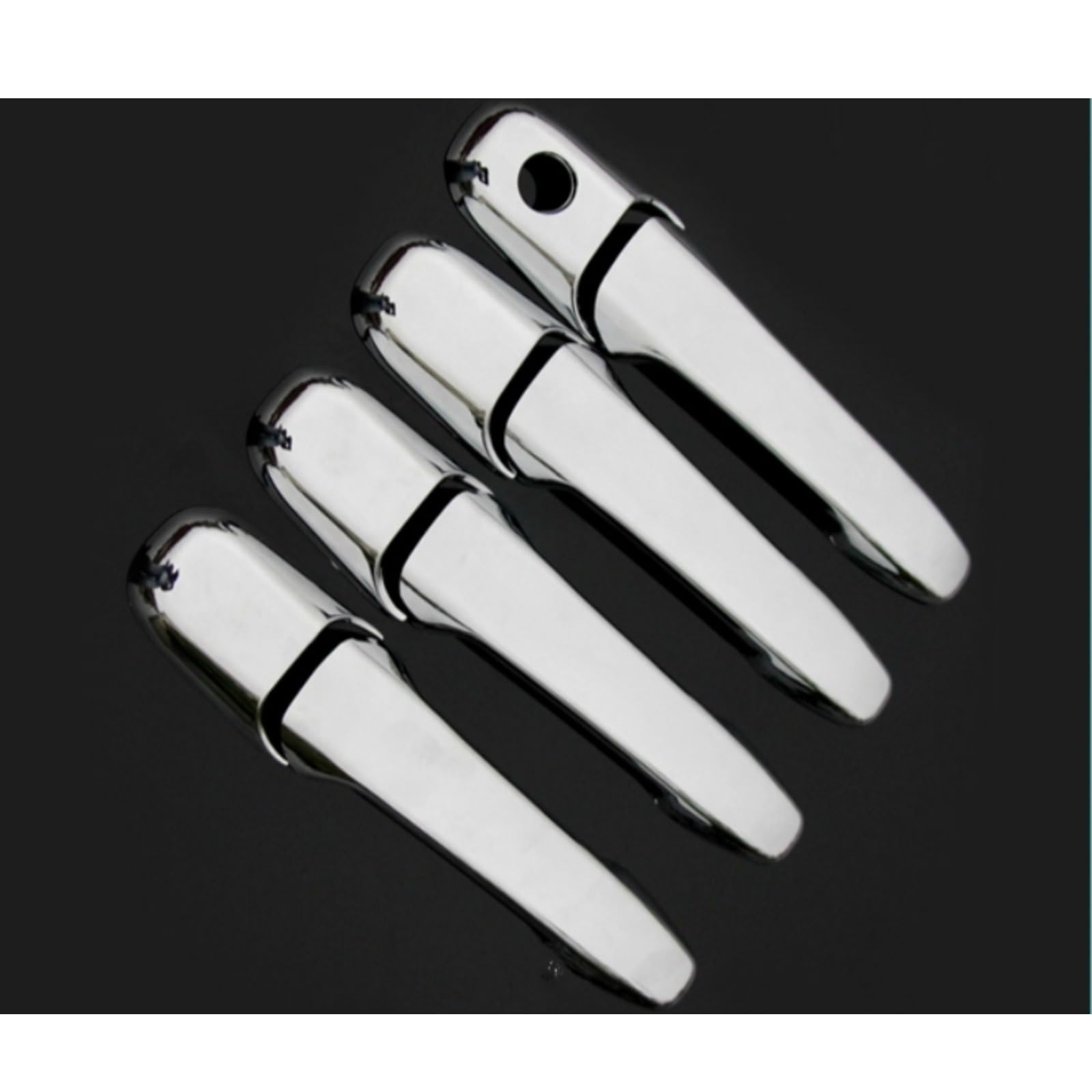 Rénover poignée de porte Ford : kit de couverture chrome argent anti-rayures