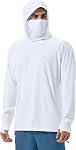 Willit Sun Hoodie UPF 50+ Longue manches de pêche Hiking Shirt avec masque léger UV SPF Cou Gaiter Hoodie pour homme