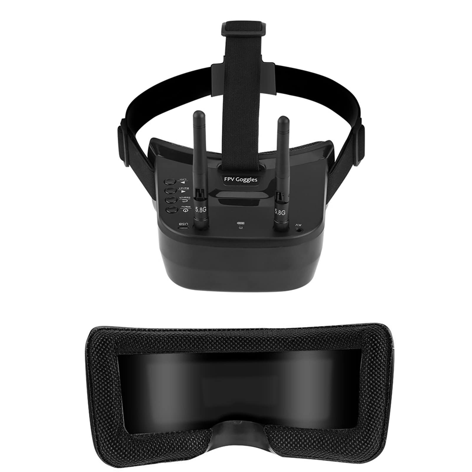 Gogle FPV 5,8G, 3-calowy Lekki Wyświetlacz VR SwagDrone 480x320 40 Kanałów Wbudowane Mini Gogle FPV, 3,7 V 1200 MAh Akcesoria Akumulatorowe do Quadkopterów Dronów Multirotorów Części Pojazdów RC