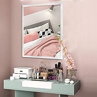 Vista 4 de Schliersee 2 Packs Wall Bathroom Mirror 18x24 inch, Hanging Rectangular White Mirrors for Bathroom, Living Room, Bedroom