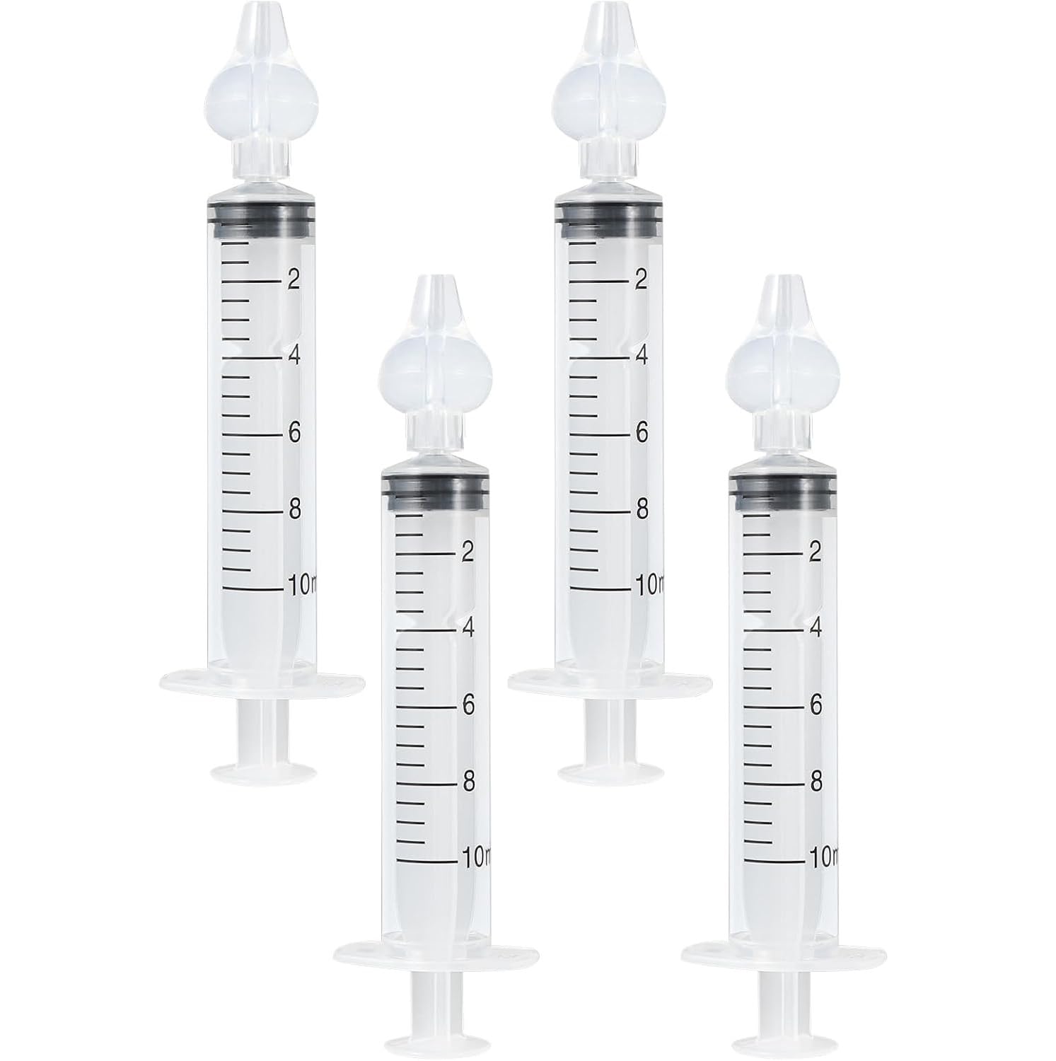 Blendura 4 pcs Siringa per Lavaggi Nasali Bambini 10 ml, con Punta Morbida per Siringhe Lavaggio Nasale Neonato, Siringa Nasale per la Pulizia Nasale di Neonati e Bambini