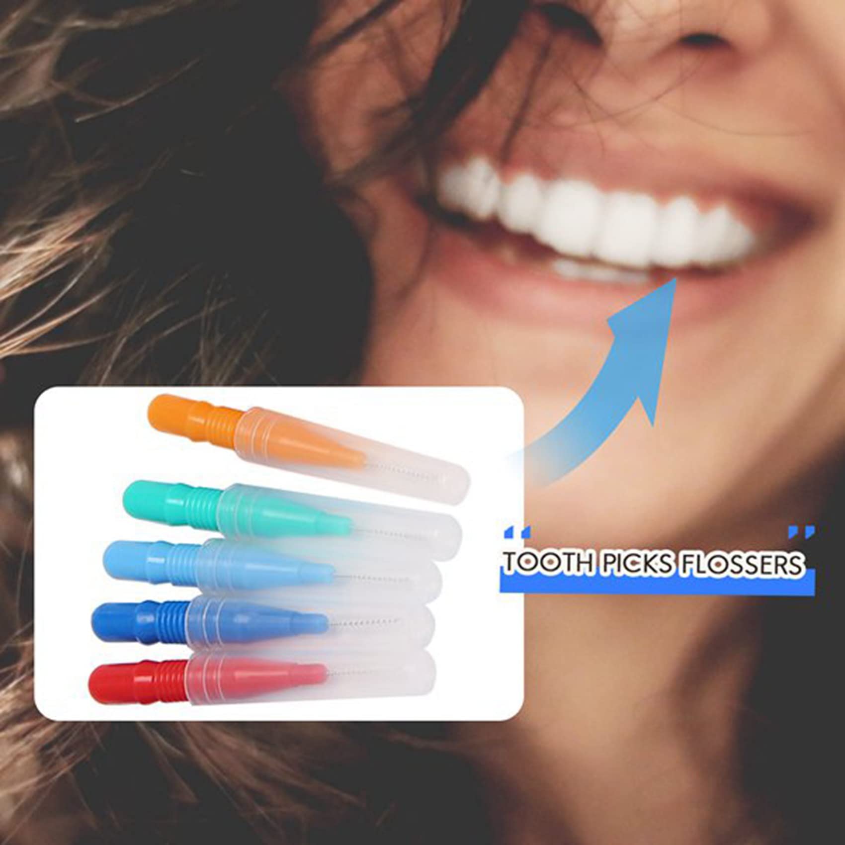 Cepillo Interdental de 1000 Piezas Dientes Suaves Selecciones Dentales Cepillo Interdental de Hilo Dental Recarga de Limpiadores de Palillos Dentales