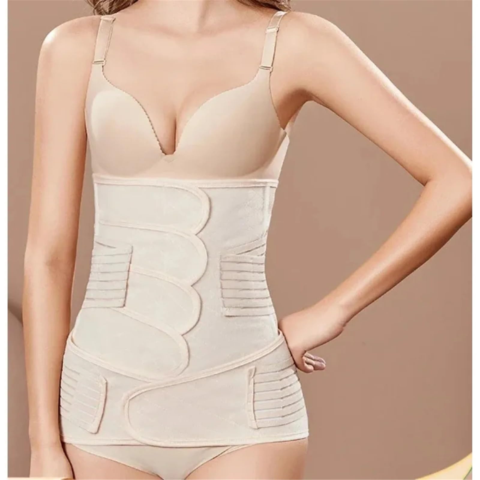Faja de Dos Piezas for Mujer Faja Abdominal Postparto for contraer la Pelvis y confinamiento Sólida Faja Postparto(Blue,M)