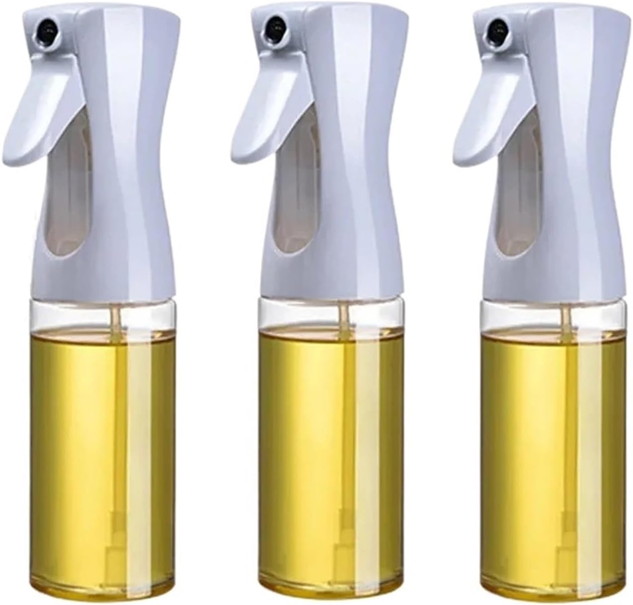 200/300/500ml Kitchen Oils Spray Oil Sprayer Bottle Kitchens Accessories Household Edible Atomized Misty Tank AirFryer(3PCS-500ml white)