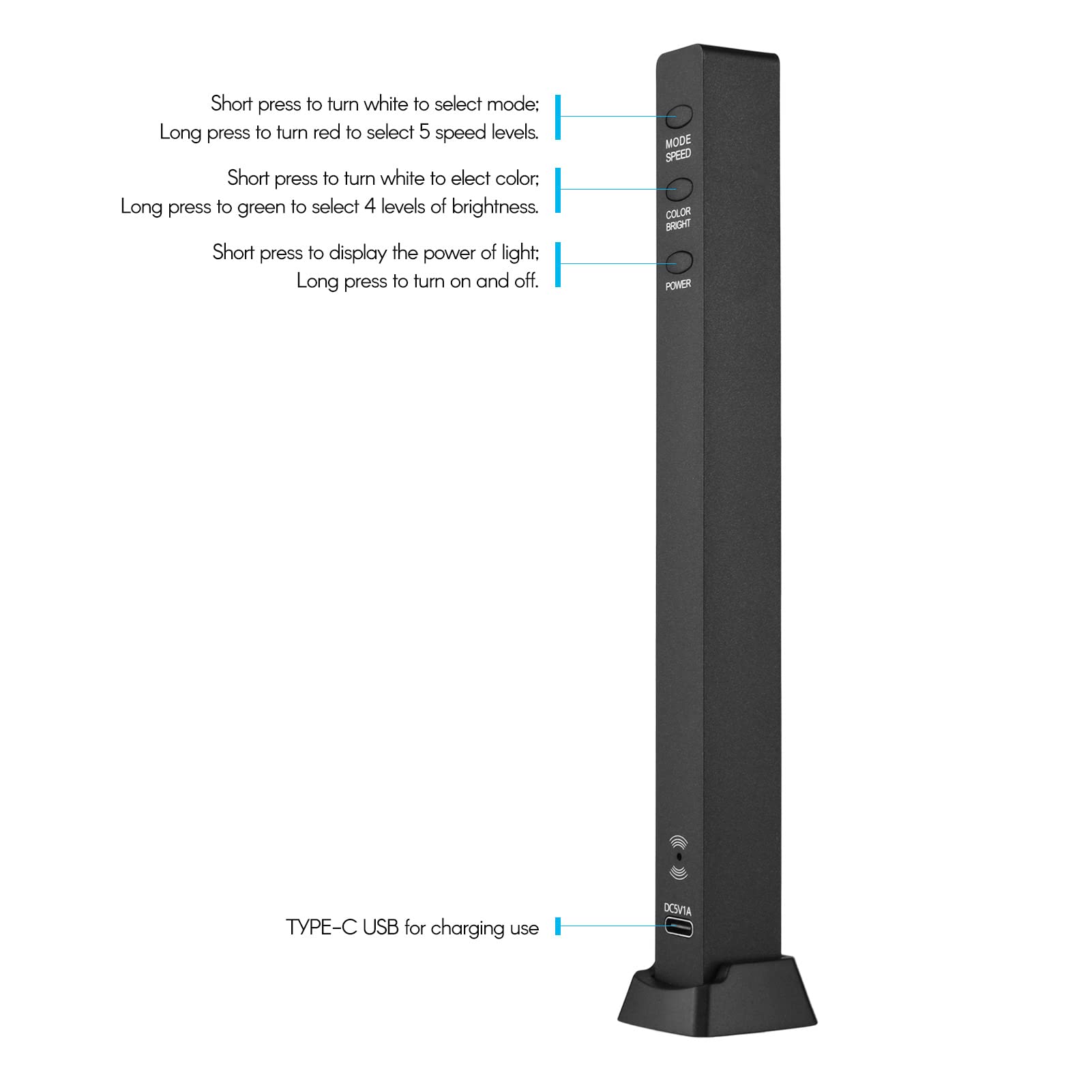 Kontrola dźwięku RGB Lampy rytmiczne 3 sztuki 32 lamp LED spektrum dźwięku z 18 trybami kolorów 5 prędkości 4 poziomy jasności USB C Przenośne, aktywowane głosem oświetlenie (3 PCS)