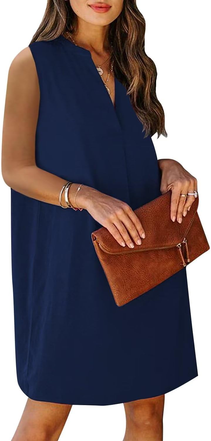 ANFTFH Women's Sleeveless Dresses 2026 V Neck Casual Trendy Dresses（S-2XL） - Image 4