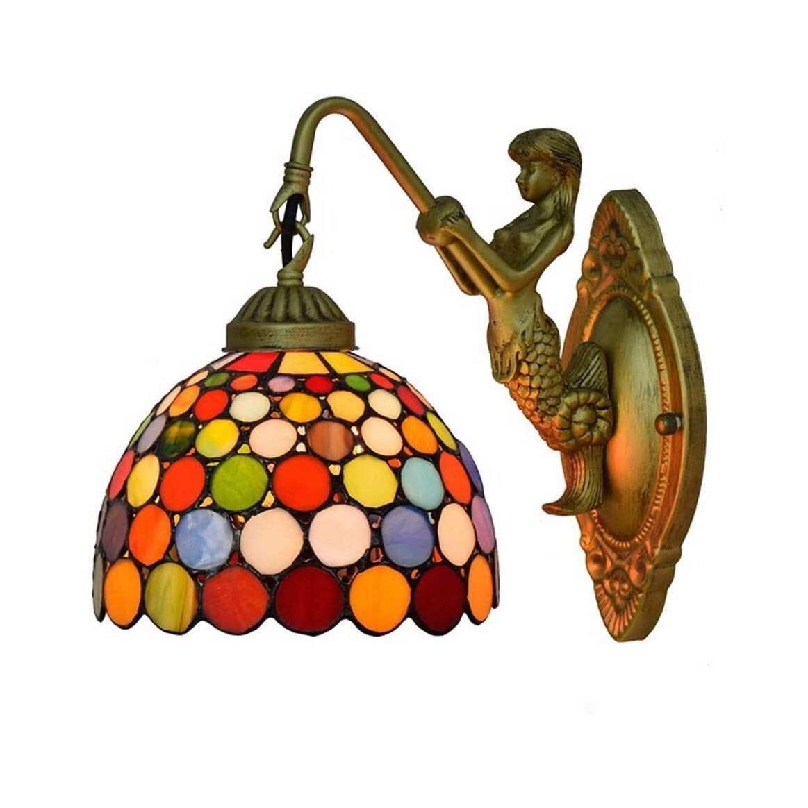HYJAUSXB Wall Lamps Sconces Sconce Lamp Lighting Fixtures Vintage Light Style Baroque Glass Goddess Base for Bedroom Living Room Hallway-#2(#2)