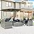 Outsunny 5 Piece Patio Furniture Set with Cushions, Outdoor PE Rattan Wicker Conversation Sofa Set with Storage Bin Coffee Table, Dark Gray