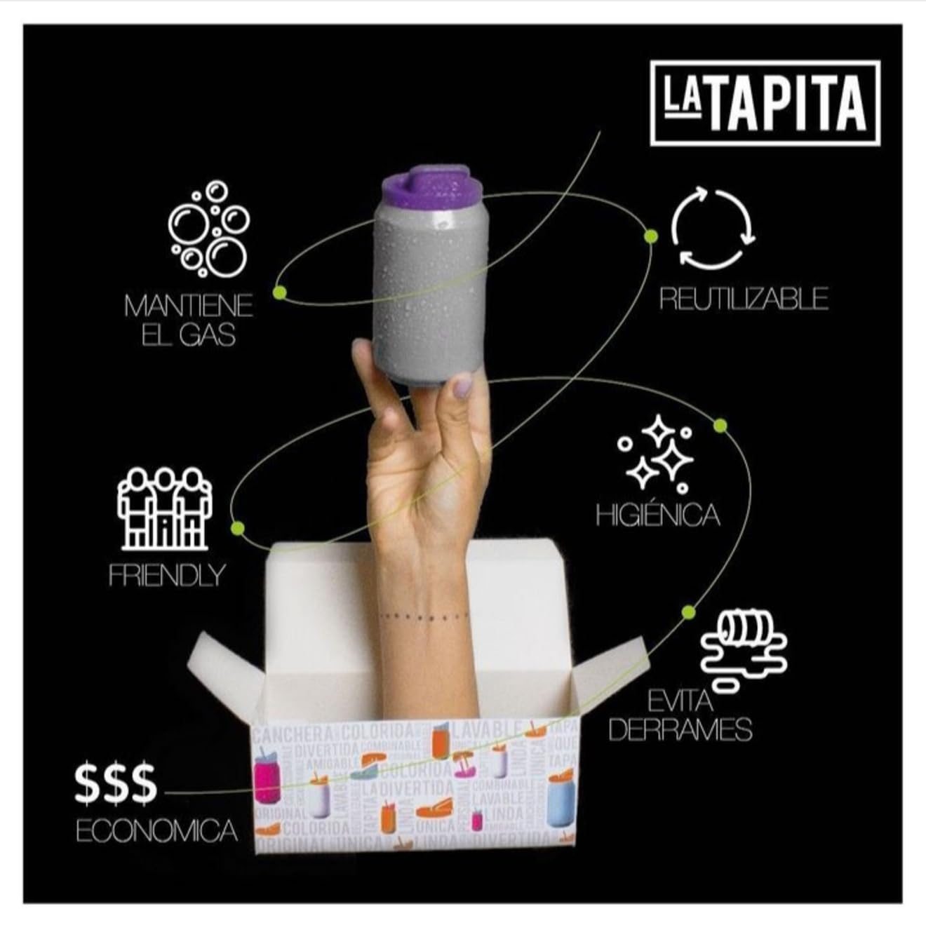 6 Tappi Per Lattine In Silicone - Coperchi Antispillamento - Foto 3