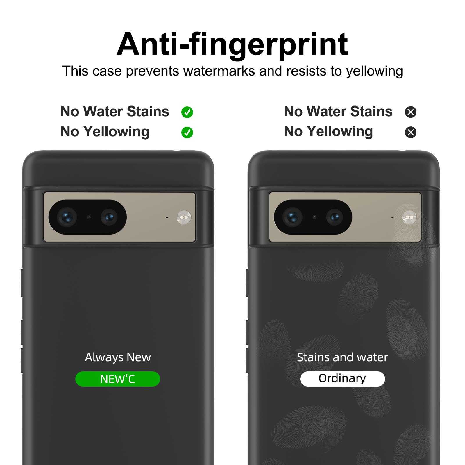 Weideworld Cover E Pellicola Per Google Pixel 7 - Custodia In Silicone Con Fibra Di Carbonio + 3 Vetri Temperati - 4