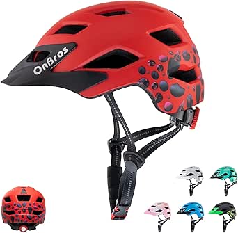 OnBros Fahrradhelm Kinder, Mädchen und Jungen Helm Kinder für 5-13 Jahre Kinderfahrradhelm mit Visier Fahrrad Helm Kind 50-57CM für Skateboarding Scootering und Radfahren