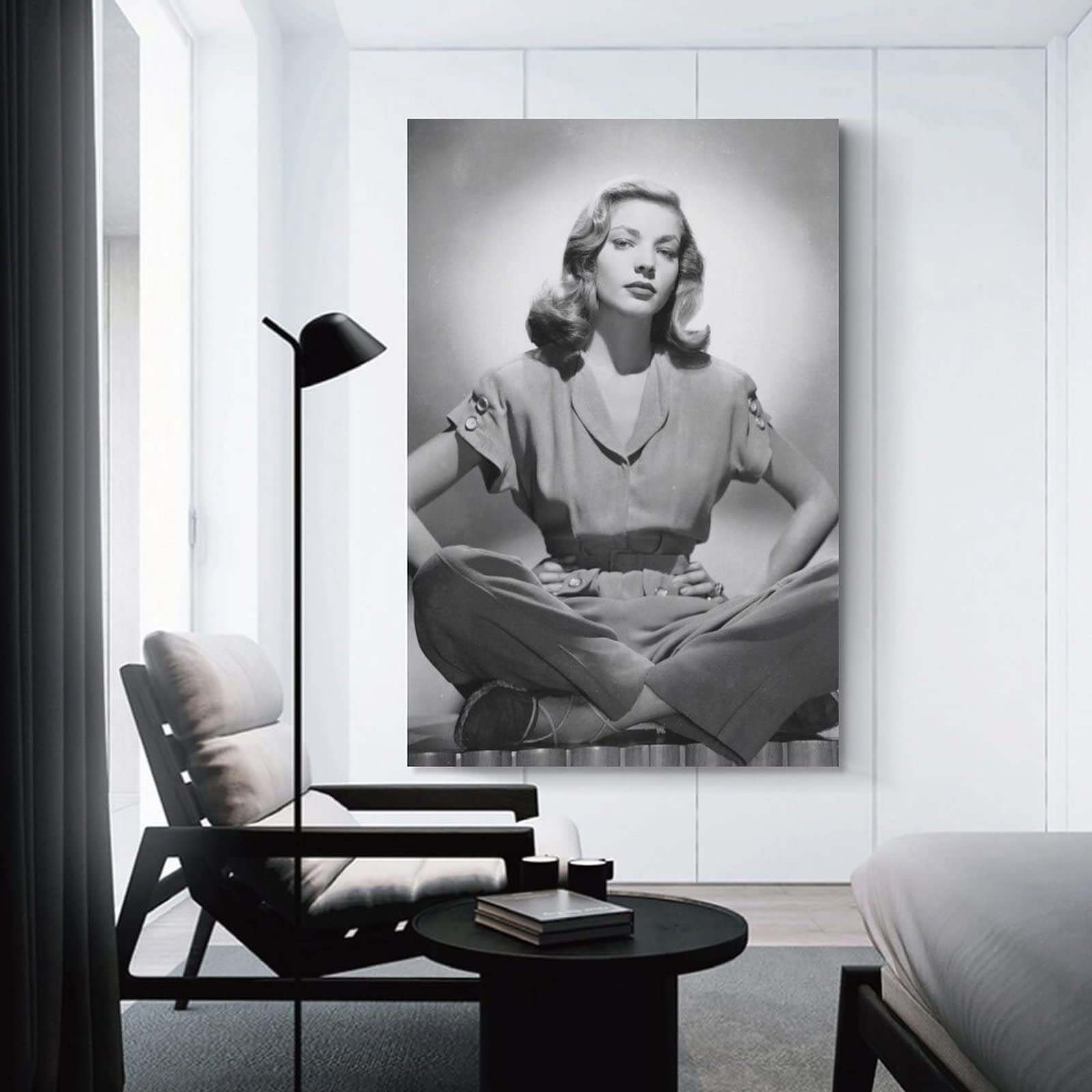 Amazon｜スターポスターローレンバコール1キャンバスアートポスターと