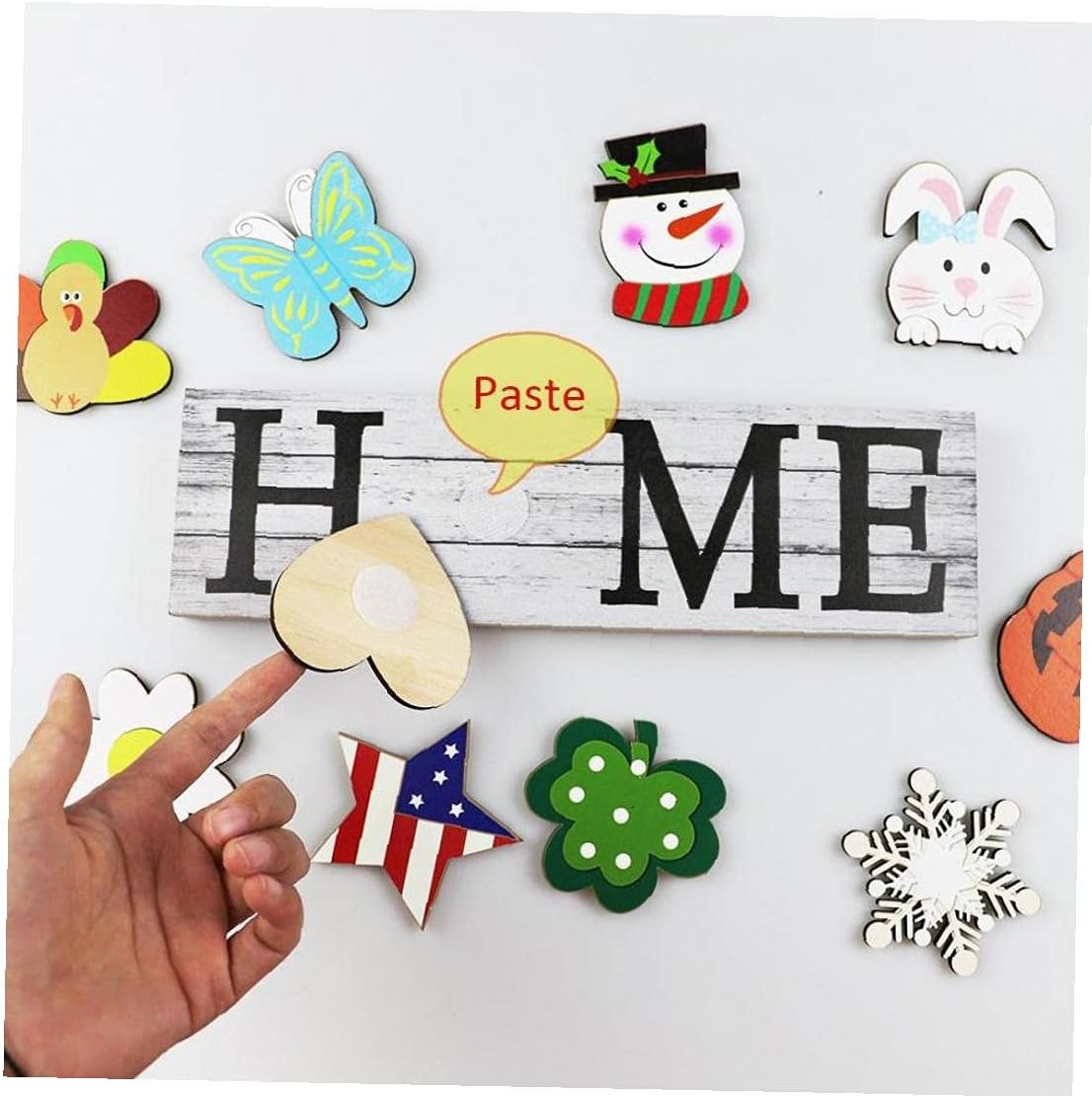 Handmade Wooden Hanging Heart Plaque Gift for New Home Perfect House Warming Present for Gift : Office Products