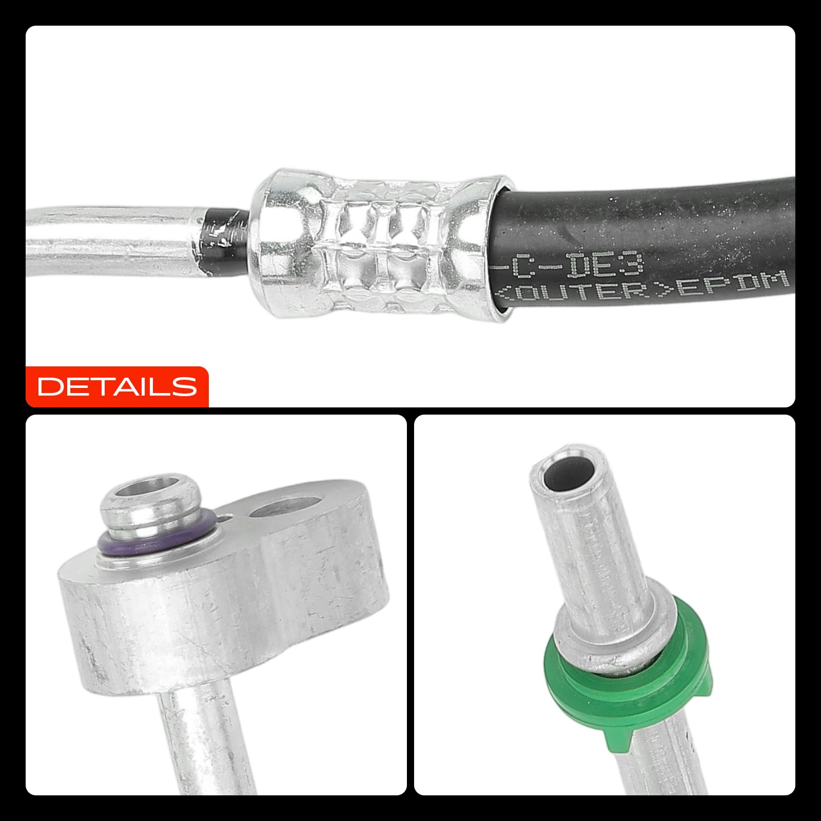 Frankberg Klimaleitung Klimaschlauch Druckleitung Kompatibel mit Cordoba 6L2 1.2L-2.0L 2002-2009 Ibiza III 6L1 1.2L-2.0L 2002-2009 Replace# 3C0820741AJ
