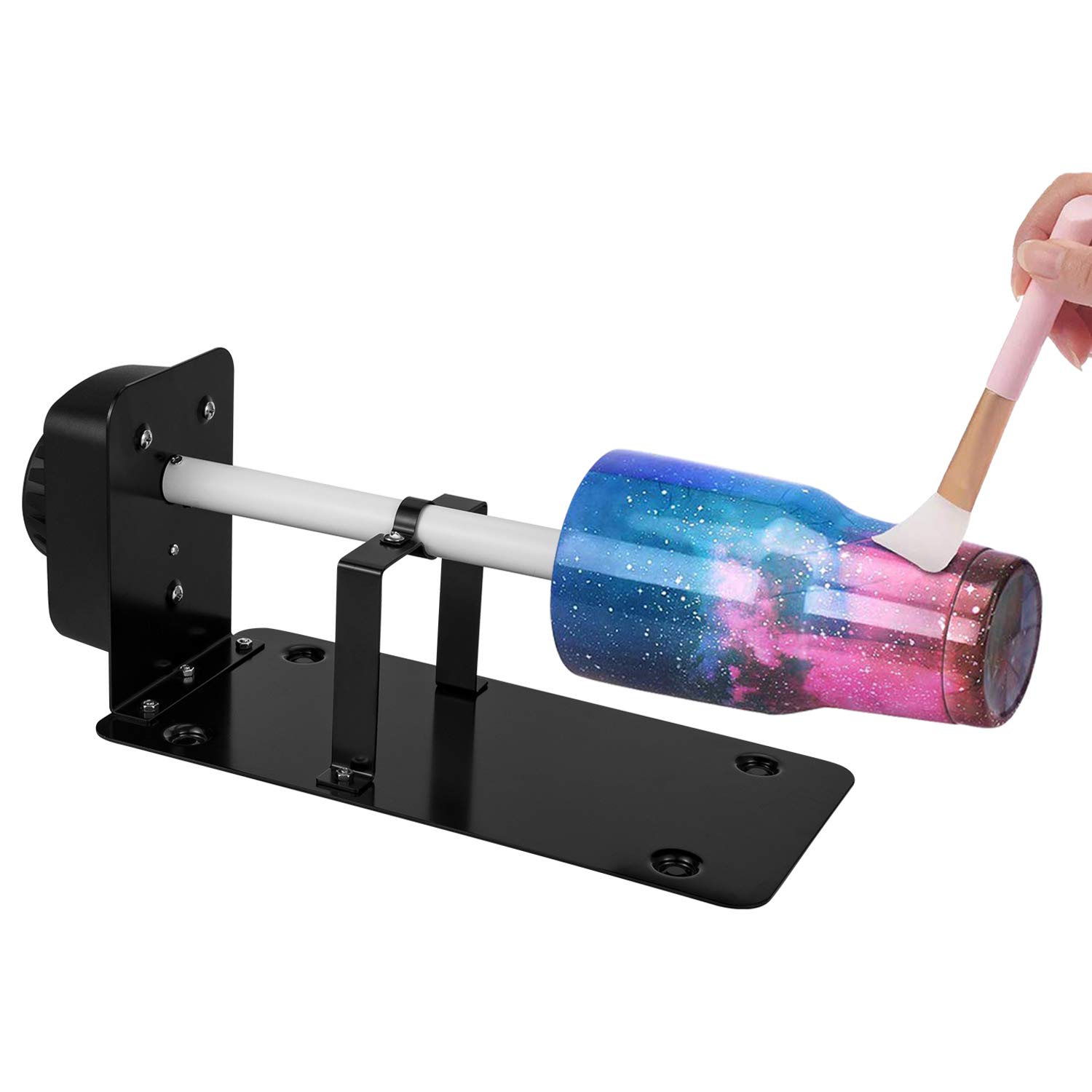 Cup Turner Spinner for Crafts Tumbler,Cuptisserie Epoxy Machine with Professional Silent Balance Steering Shaft,with 4pcs Silicon Epoxy Brushes