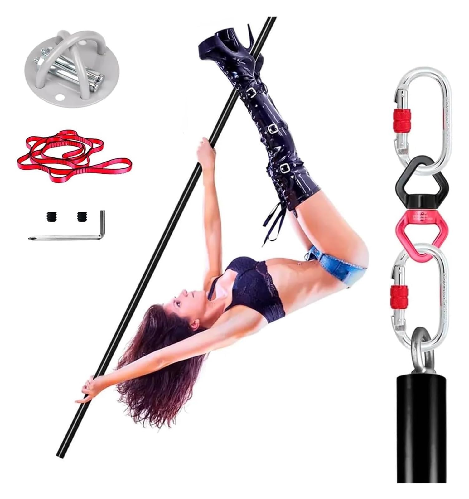 Bâtons de danse rotatifs et portables pour entraînement à la maison et en studio