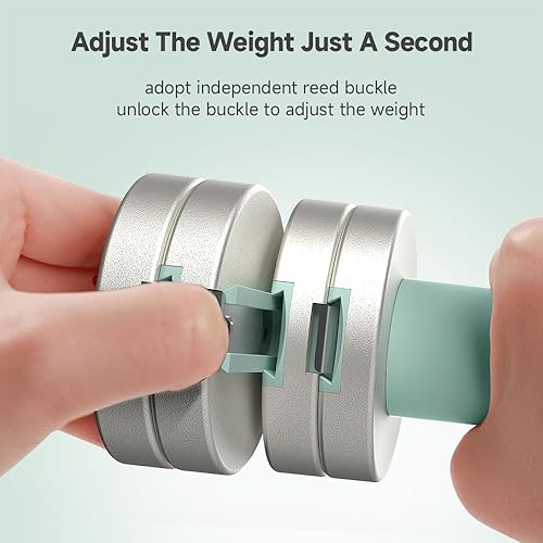 Miniatura 4 de Juego de mancuernas ajustables 2, 4 en 1, para mujeres y hombres, mancuernas de 5 libras, peso ajustable, pesas de mano en casa, mancuernas de 2, 3,