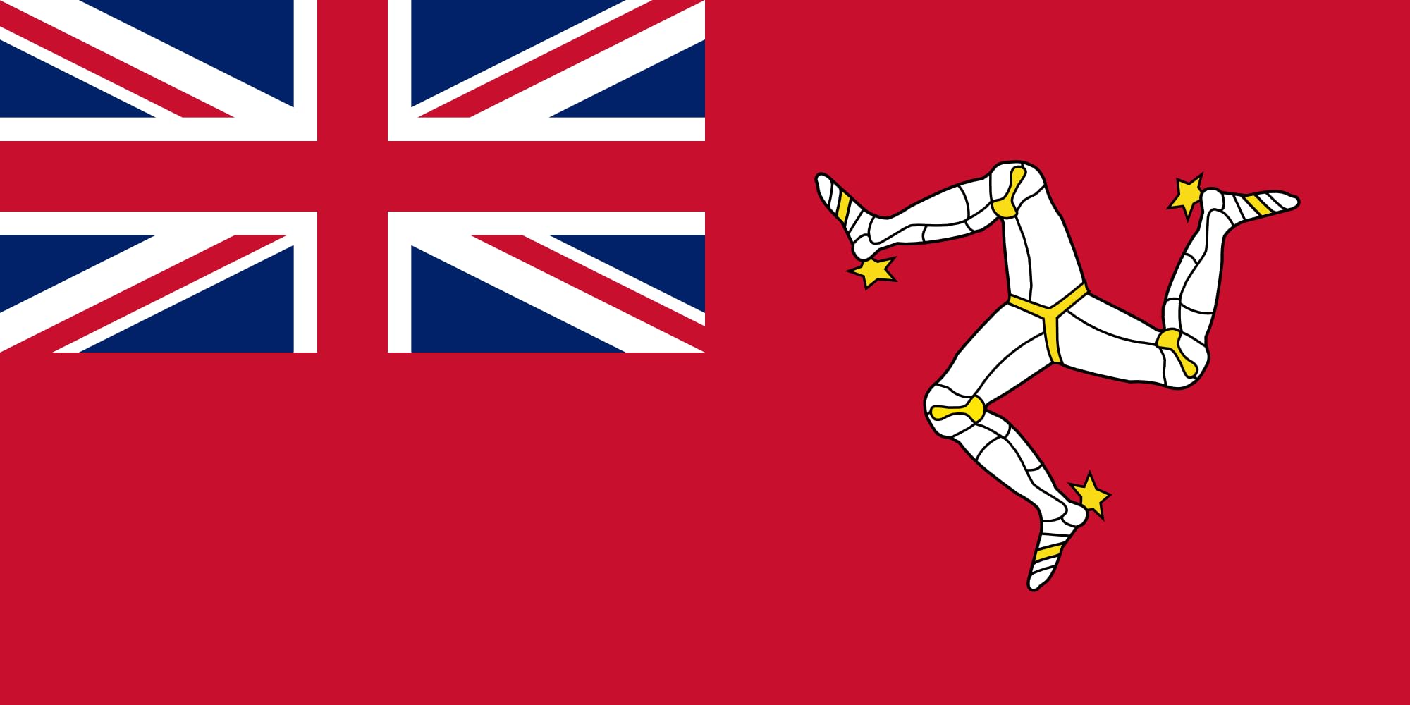 Drapeau Île de Man Civil Ensign XL de qualité supérieure aux couleurs intenses
