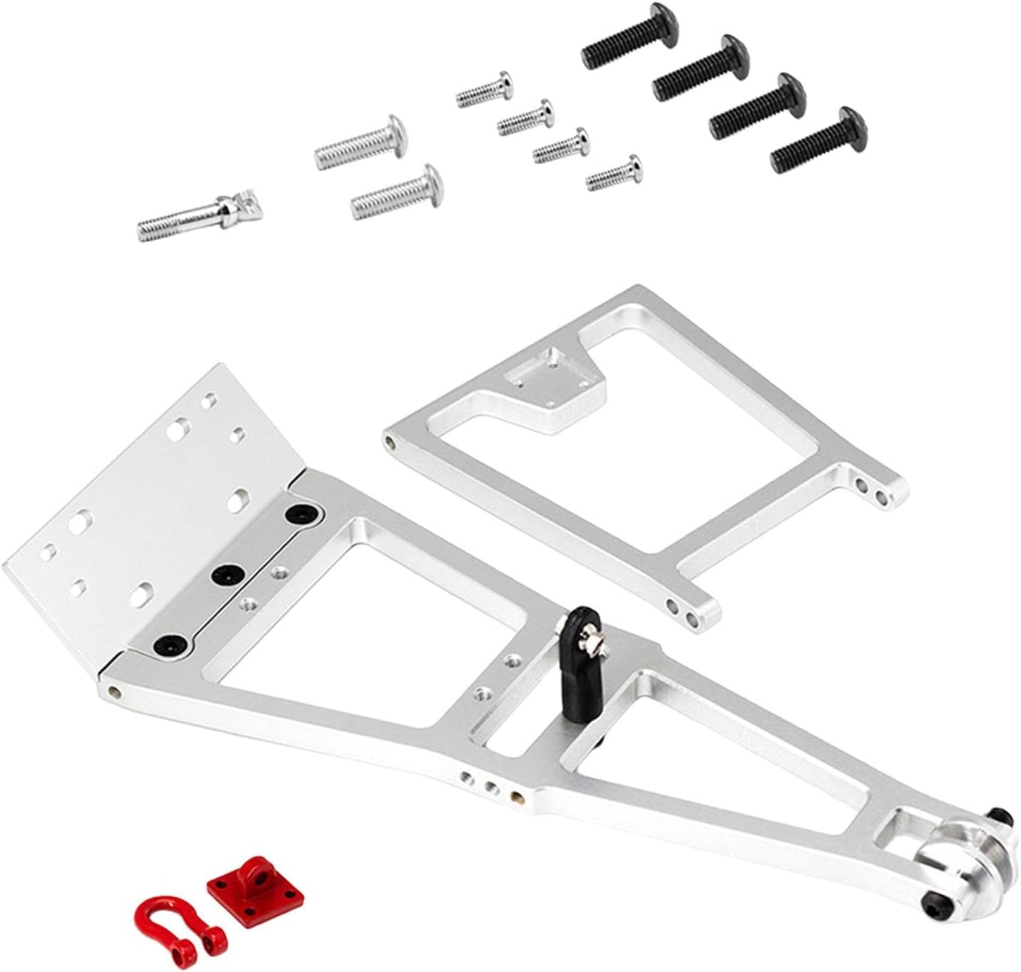 kowaku RC Accessory RC Tow Truck Accessory Kit for 1/10 RC Crawler and Trailer Spare Part 1/10 Scale RC Truck and Tow Build Kits, Argent