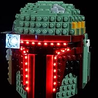 Vista 5 de Kyglaring Kit de luces LED para Lego 75277 Star Wars Boba Fett casco de exhibición (el modelo no incluido) (versión estándar)