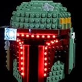 LED Light kit for Lego 75277 Star Wars Boba Fett Helmet, Lighting for Lego 75277 Building Blocks Model (only Light Included)
