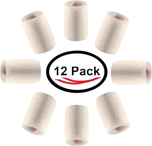 Miniatura 19 de Cinta adhesiva para veterinarios (negro) (paquete de 2) (4 pulgadas x 15 pies), autoadhesiva, adherente, cohesiva, flexible, autoadhesiva, rollo