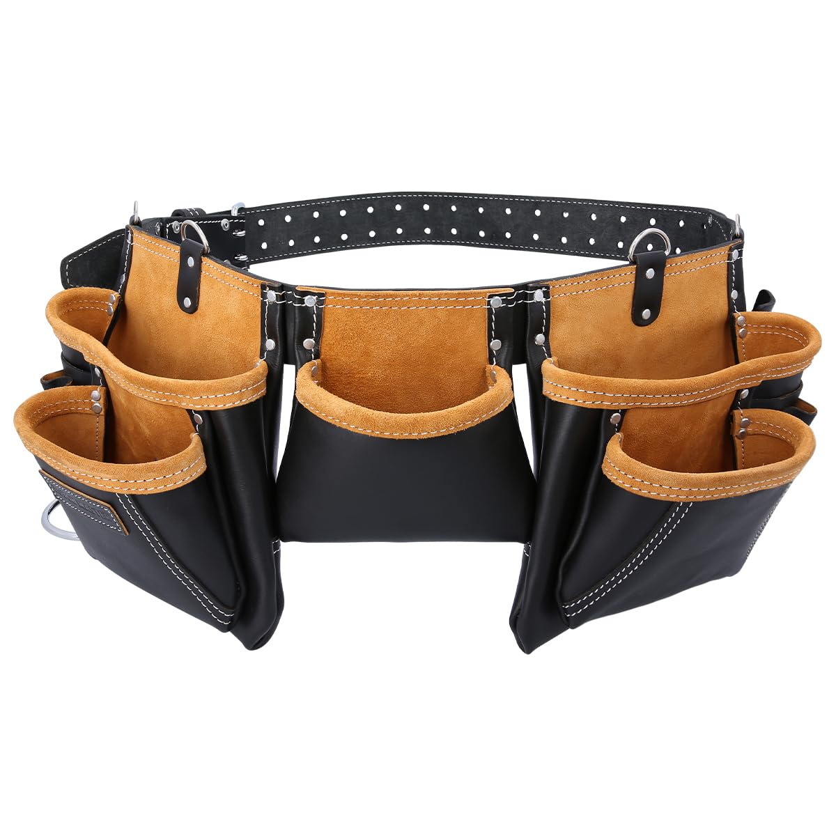 Tough Master Leather Tool Belt Apron Multi Pocket With Hammer Loop & Nail Pouch (Tm-063Lp) from B&Q