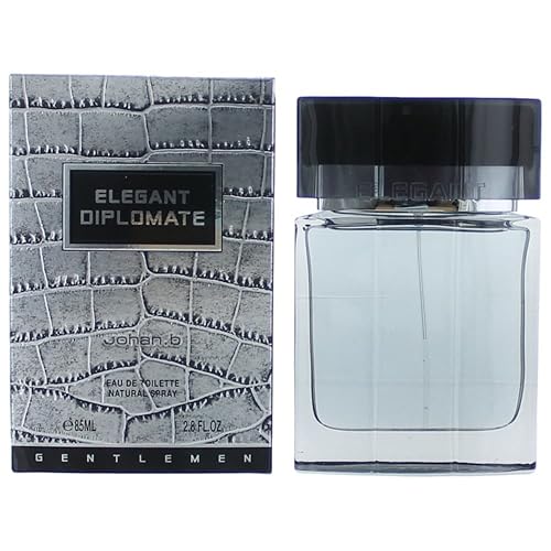 Johan B. Elegant Diplomate Eau de Toilette en espray para hombre, 2.8 onzas