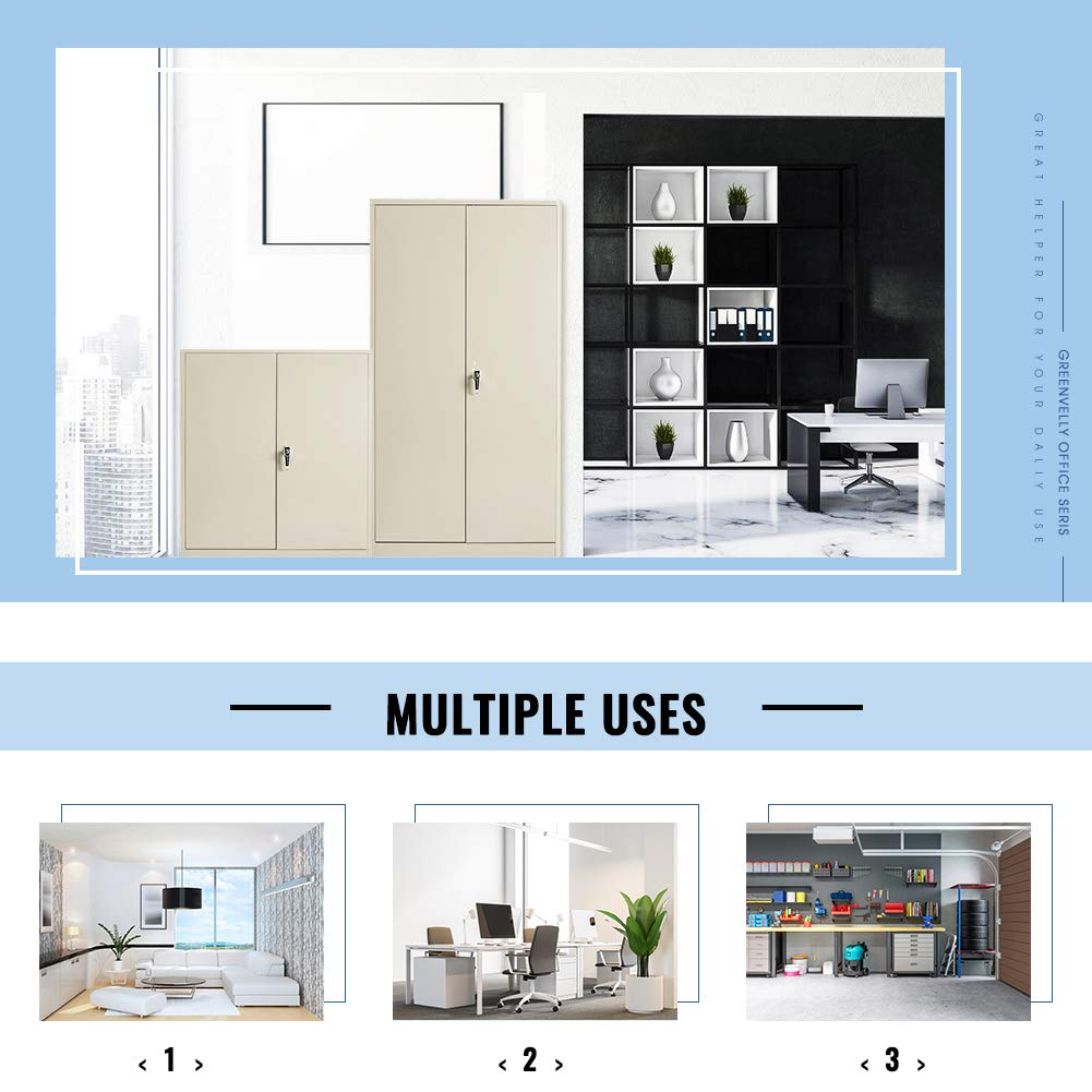 Metal Storage Locking Steel Storage 42”, Greenvelly